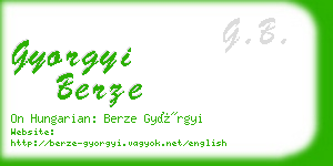 gyorgyi berze business card